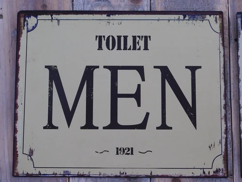 Set of signs for toilet doors - tin plate- Woman & Men, LAST ONE!!