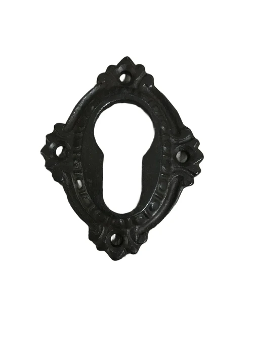 1 cylinder lock suitable rosette, key rosette, iron brown.