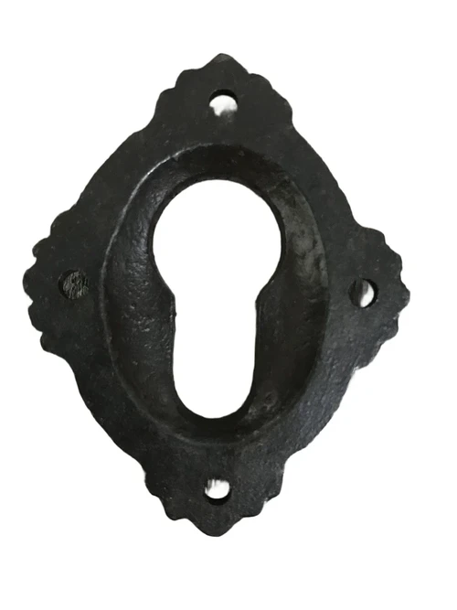1 cylinder lock suitable rosette, key rosette, iron brown.