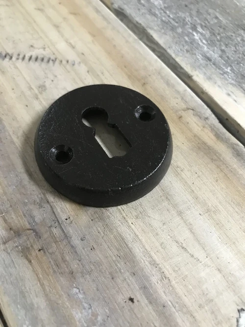 1 door rosette, iron, round, room door lock suitable