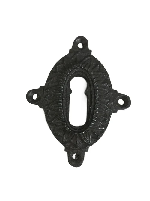 1 rosette for front door, room door lock rosette, antique iron brown