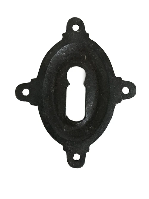 1 rosette for front door, room door lock rosette, antique iron brown