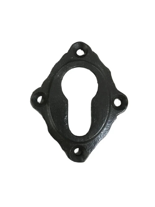 Rosette - lock rose for cylinder lock - black