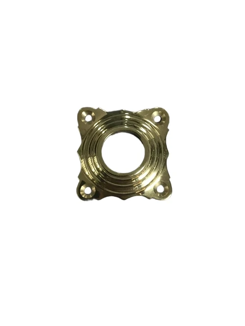 Handle rosette - polished brass - square