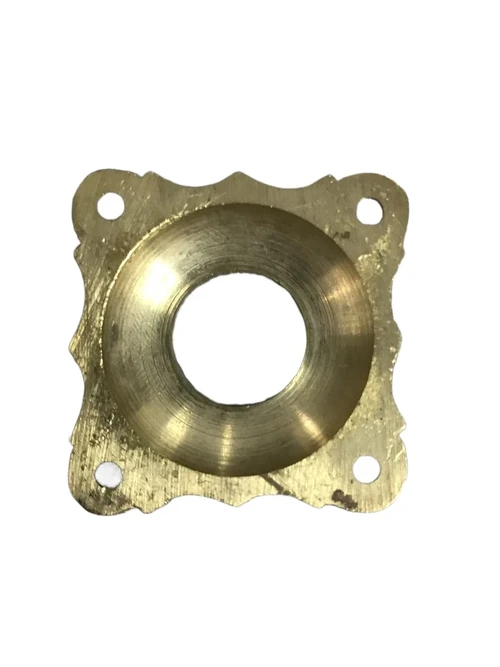 Handle rosette - polished brass - square