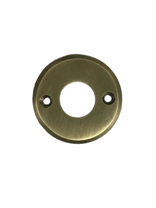 Latch rose round - brass patinated