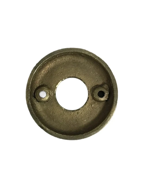 Latch rose round - brass patinated