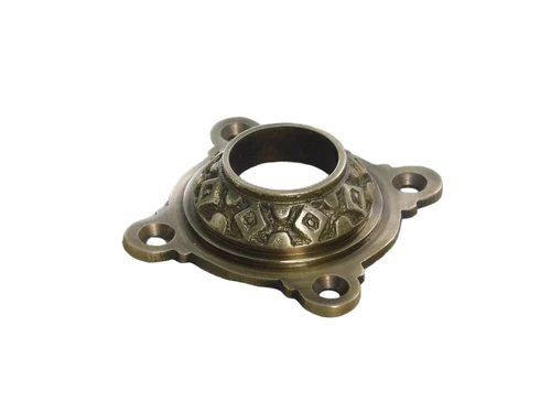 Rosette - patinated brass - rosette for door handle or door knob