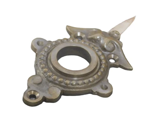 Rosette - patinated brass - for door handle or knob