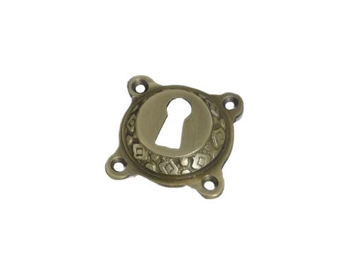 Rosette - patinated brass - for room doors BB