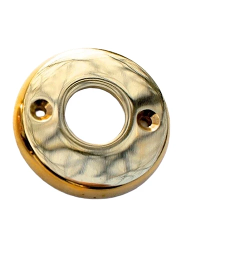 Rosette - polished brass - for door handle or door knob