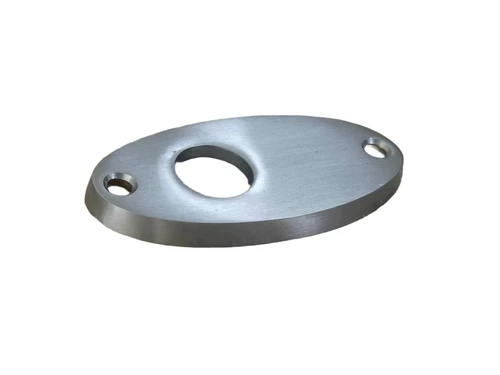 Rosette - matt nickel - oval - for door handle or door knob