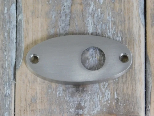 Rosette - matt nickel - oval - for door handle or door knob