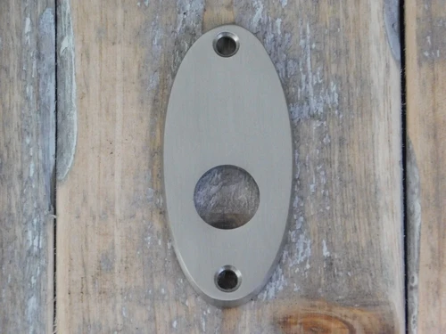Rosette - matt nickel - oval - for door handle or door knob