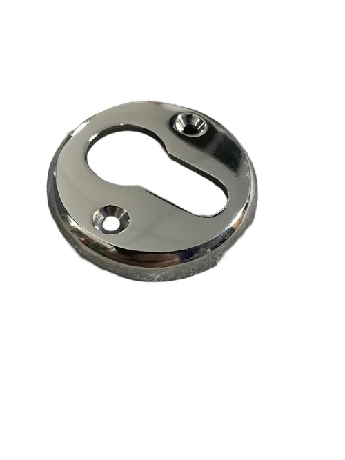 Lock rose - polished nickel - round