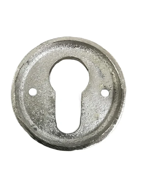 Lock rose - polished nickel - round