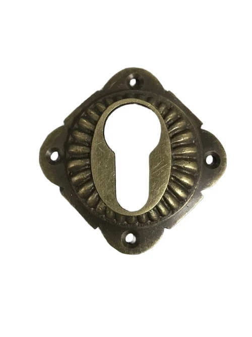 Lock rosette for cylinder lock - PZ - patinated brass