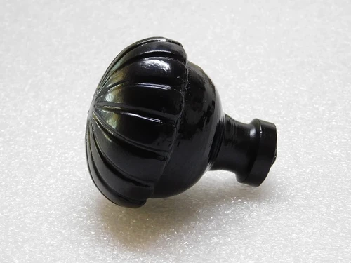 Grote Deurknop met Rozet - Zwart - Gietijzer - Vaste Knop