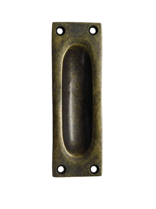 Schuifdeurgreep - 10 cm - Antiek Messing
