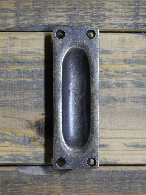 Schuifdeurgreep - 10 cm - Antiek Messing