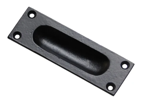 Sliding door handle - 10 cm - Black - Iron