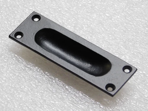 Sliding door handle - 10 cm - Black - Iron