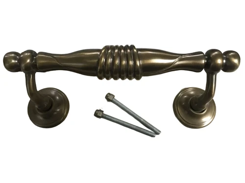 Door handle - handle for the front door, brass patinated, beautiful design!