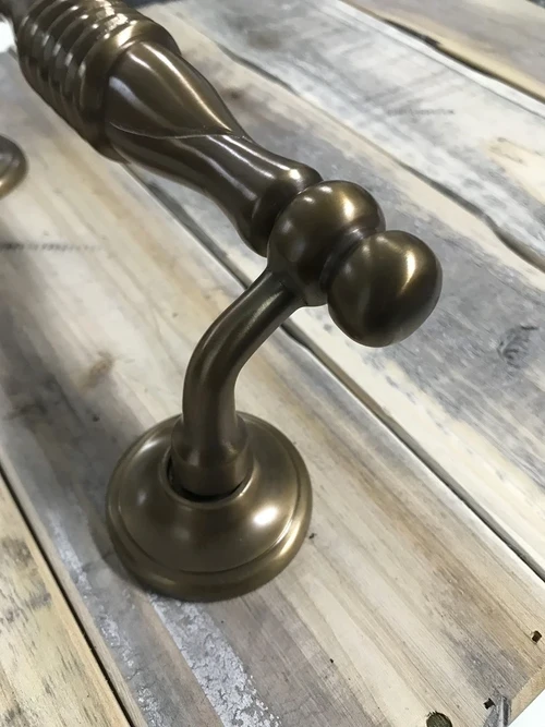 Door handle - handle for the front door, brass patinated, beautiful design!