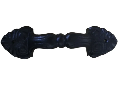 Door handle made of cast iron, Rasolie, beautiful black handle.