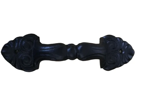 Door handle made of cast iron, Rasolie, beautiful black handle.