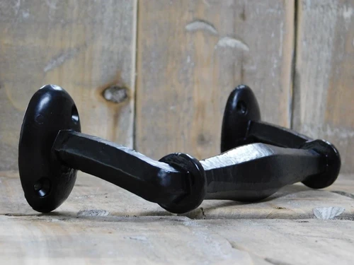 Door handle - Black - 24cm - Iron