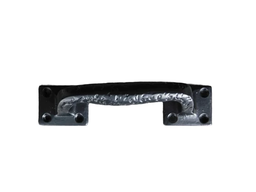 Door handle square S - black - solid iron