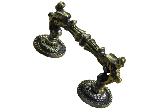 Door Handle, Push Handle, Dragon Motif | Iron, Yellow(Brass) | H 5,0 X W 15,5 Cm