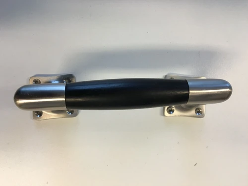 Deurklink, handvat geborsteld nikkel, bakeliet, deurbeslag, bouwbeslag