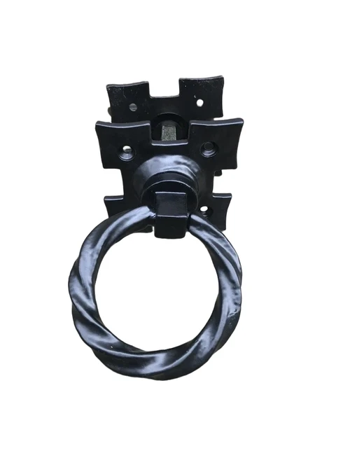 A set of pull handles for the door, for example, cast iron - matt black
