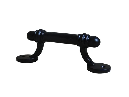 Handle/lever, antique iron grip for doors, cabinet doors and drawers - black