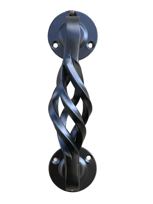 Wrought iron door handle for door, beautiful turned open handle small