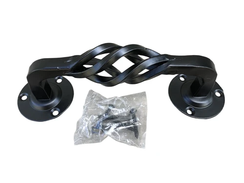 Wrought iron door handle for door, beautiful turned open handle small