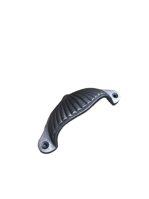 Wrought iron door handle, beautiful and sturdy handle for a door or for example a drawer 