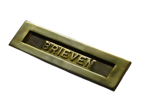 Briefkasten ''Buchstaben'' - 32 cm - Messing