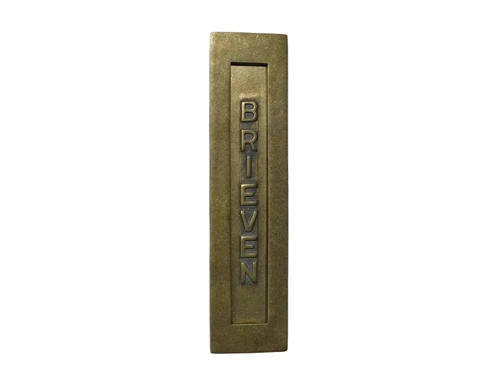 Letterbox LETTERS - Vertical - Antique Brass