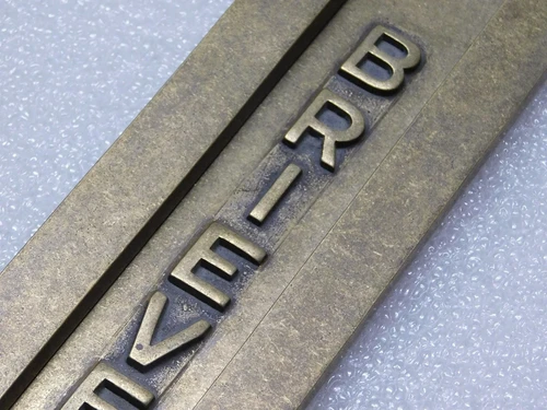 Letterbox LETTERS - Vertical - Antique Brass