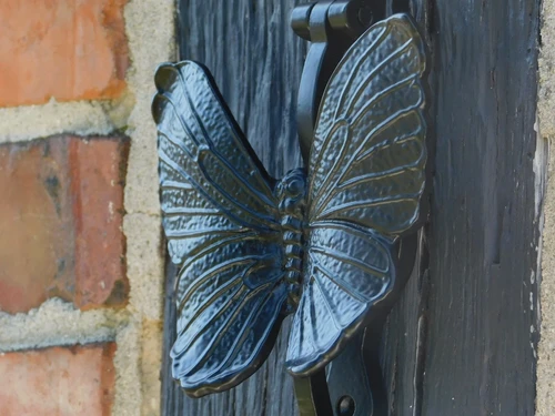 Door knocker Butterfly - Black - Iron