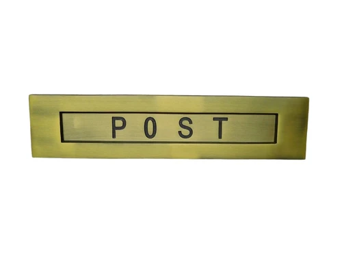 Letterbox flap POST - Brass
