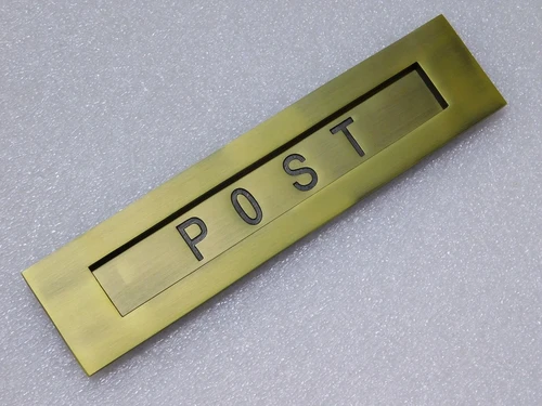 Letterbox flap POST - Brass