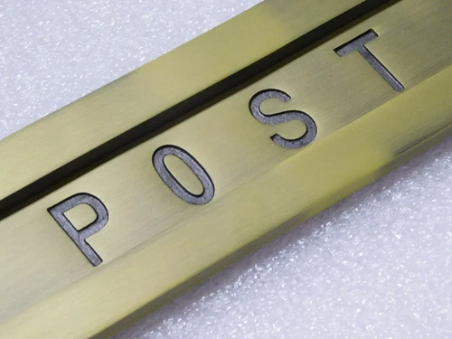 Letterbox flap POST - Brass