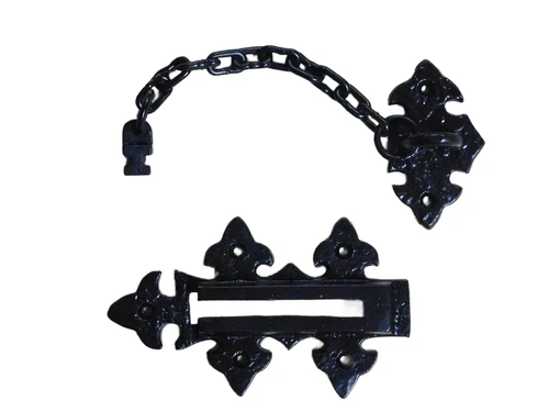 Deurketting-veiligheid ketting, anti-inbraak van smeedijzer - zwart.