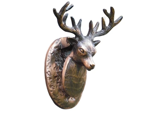 Türklopfer Hirsch - antikes Eisen - Farbe Kupfer