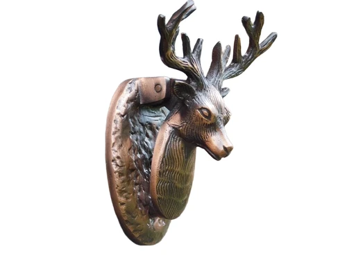 Türklopfer Hirsch - antikes Eisen - Farbe Kupfer