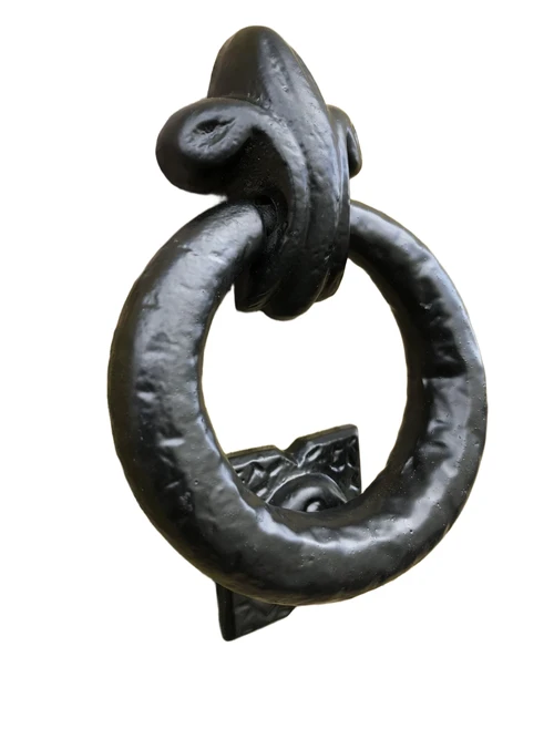 Door knocker iron - like antique door knocker, rustic-black